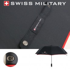 스위스밀리터리 2단자동 레드바이어스 우산