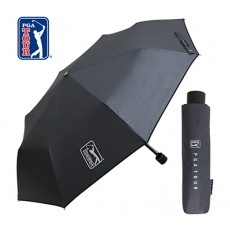 PGA 3단수동 블랙메탈 우산