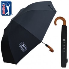 PGA 2단자동 블랙우드핸들 우산 답례품 기념품