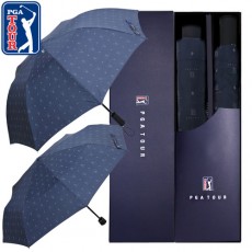 PGA 2단자동/3단수동 네이비전폭로고 우산세트