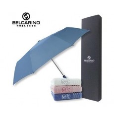 벨카리노3단 파스텔 우산 150g 면사타올 세트 